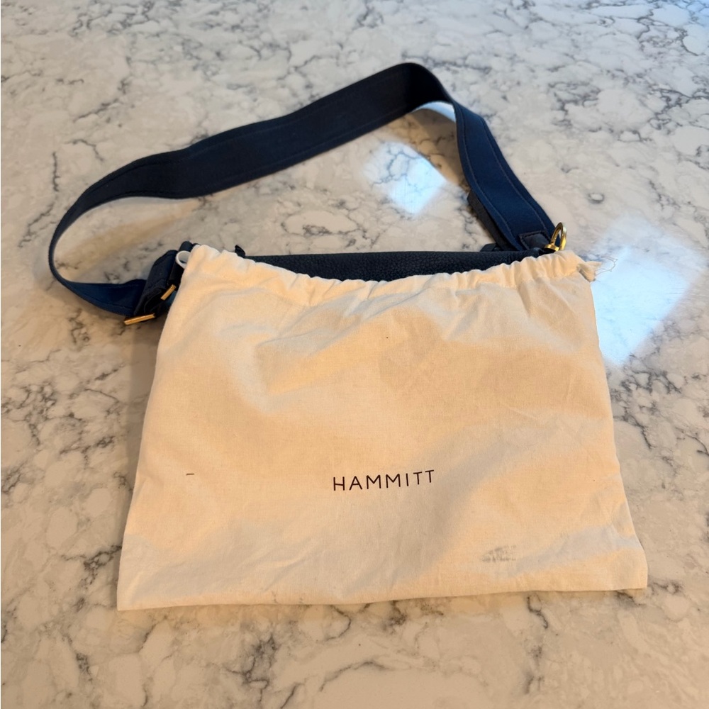 Hammitt Navy Crossbody Bag with Gold Accents - Picture 3 of 3